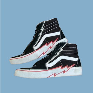 VANS Sk8-Hi Bolt Black Red Skate Shoes Suede Canvas Mens/Womens VN0A5JIVBRR